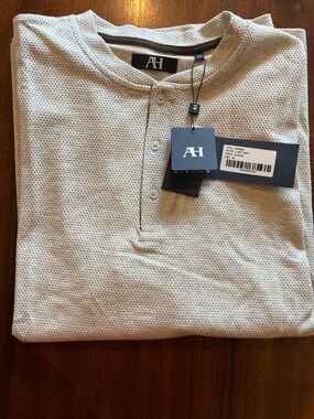 Men’s Light Gray Henley Shirt